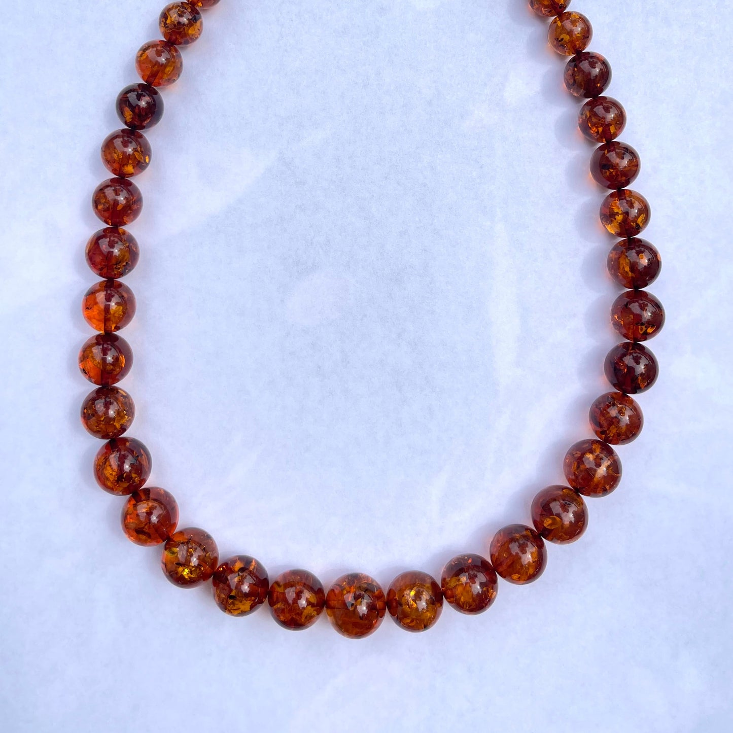 Round Bead Amber Necklace