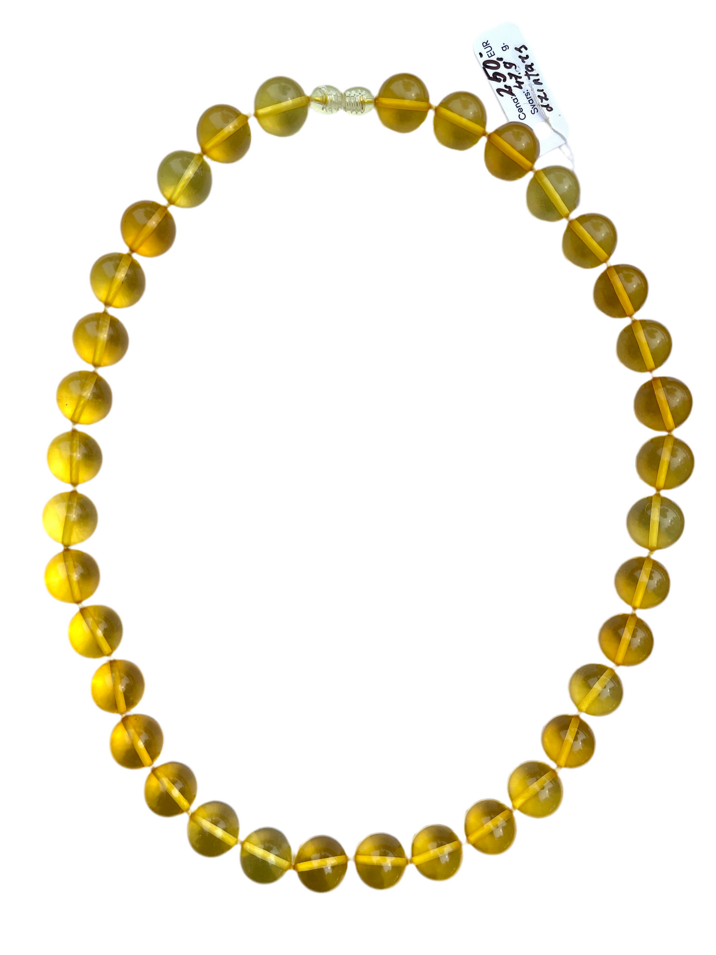 Round Light Amber Necklace