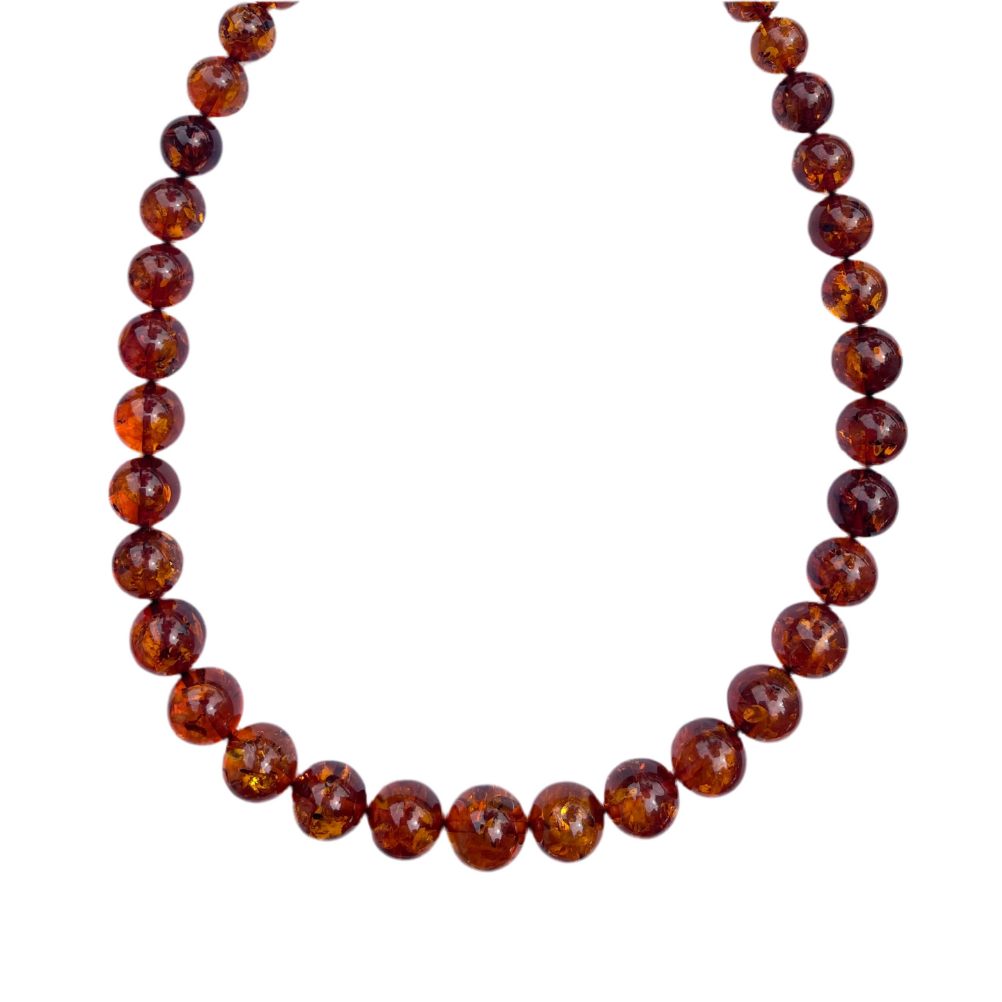 Round Bead Amber Necklace