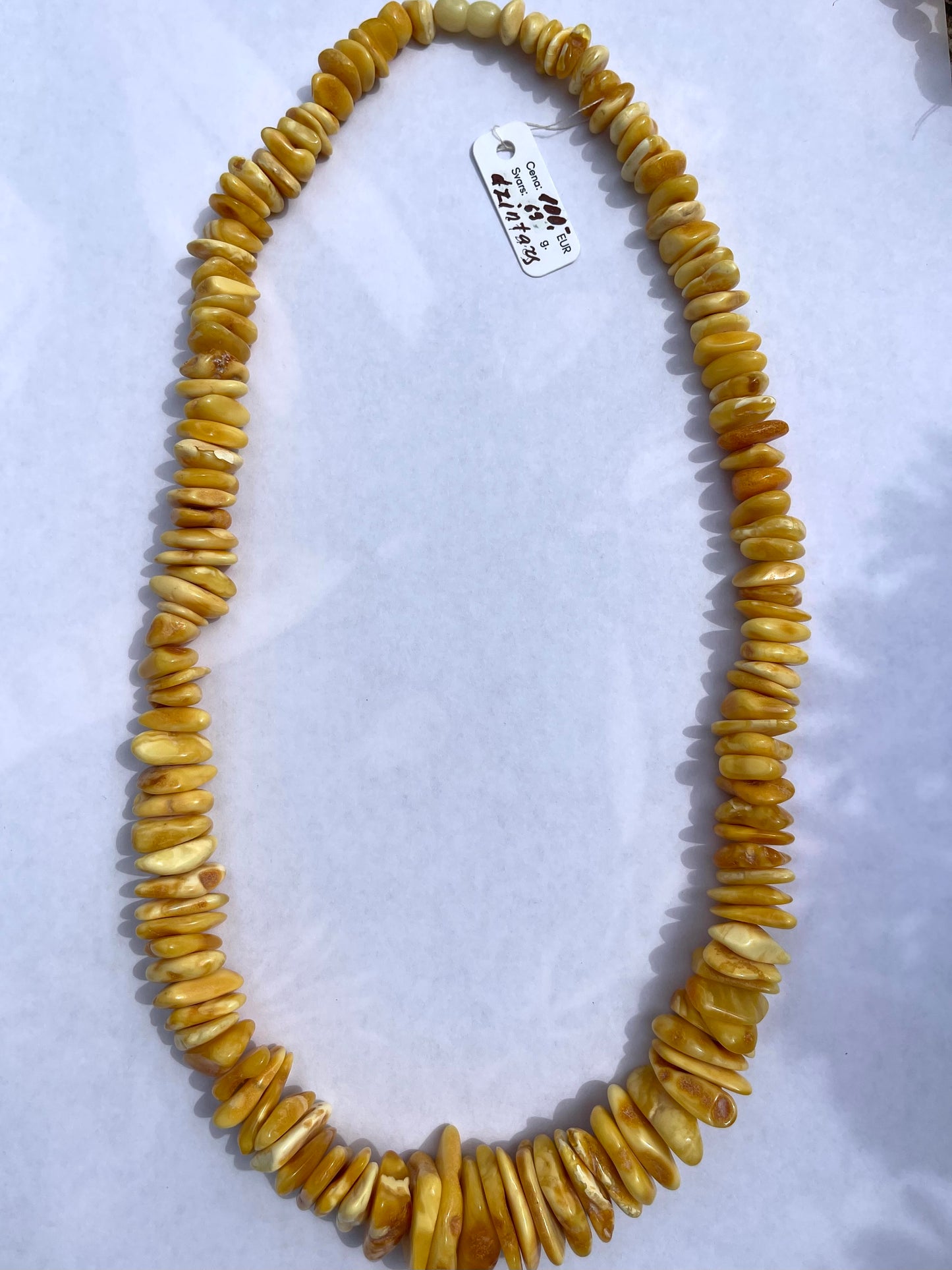 Flat Amber Necklace