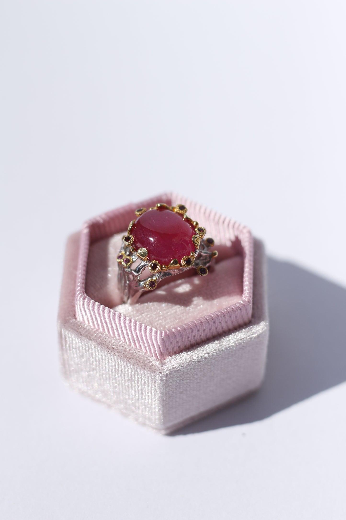 Granite Oxidized Silver Ring