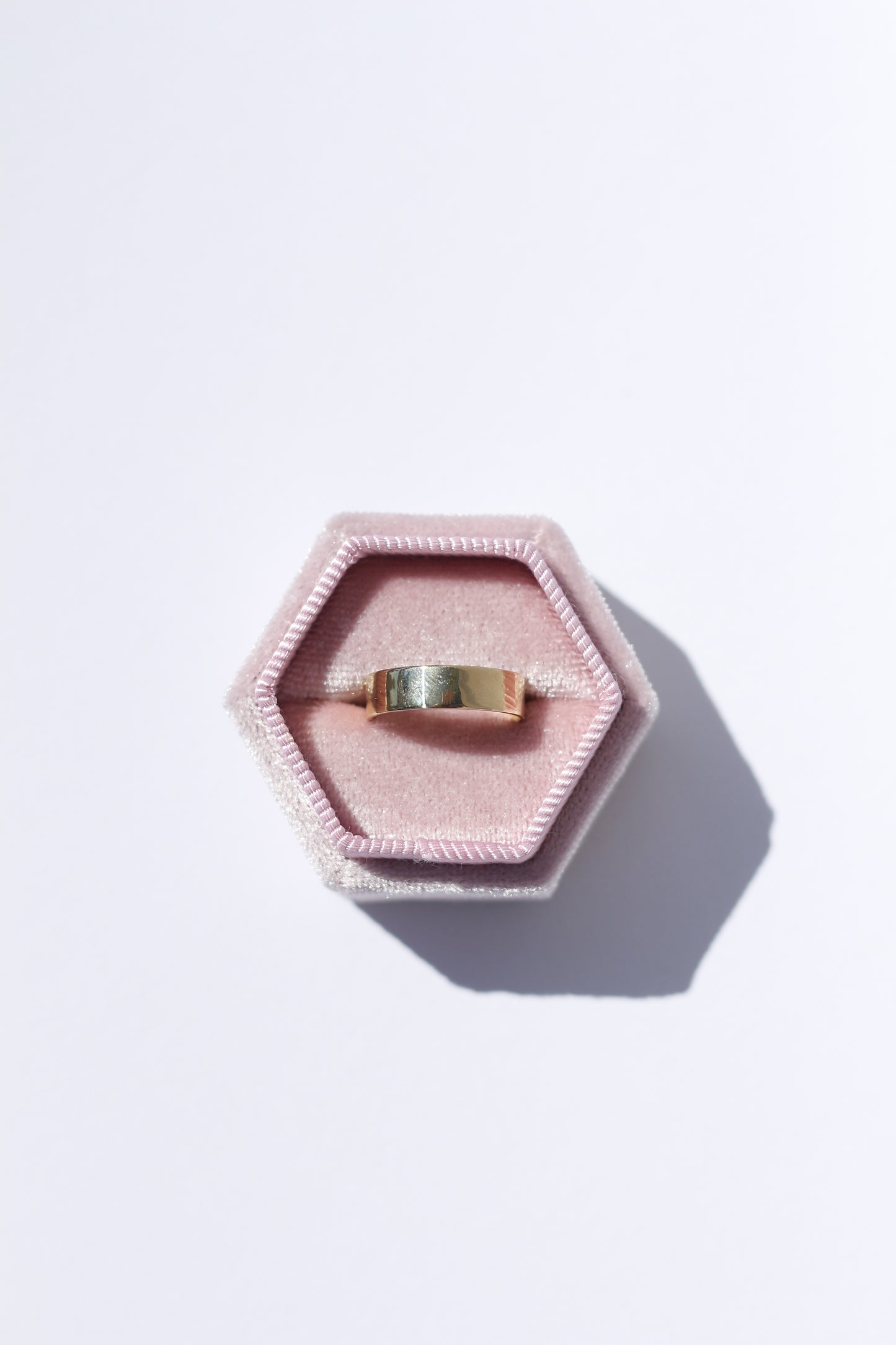 14K Solid Gold Thick Band