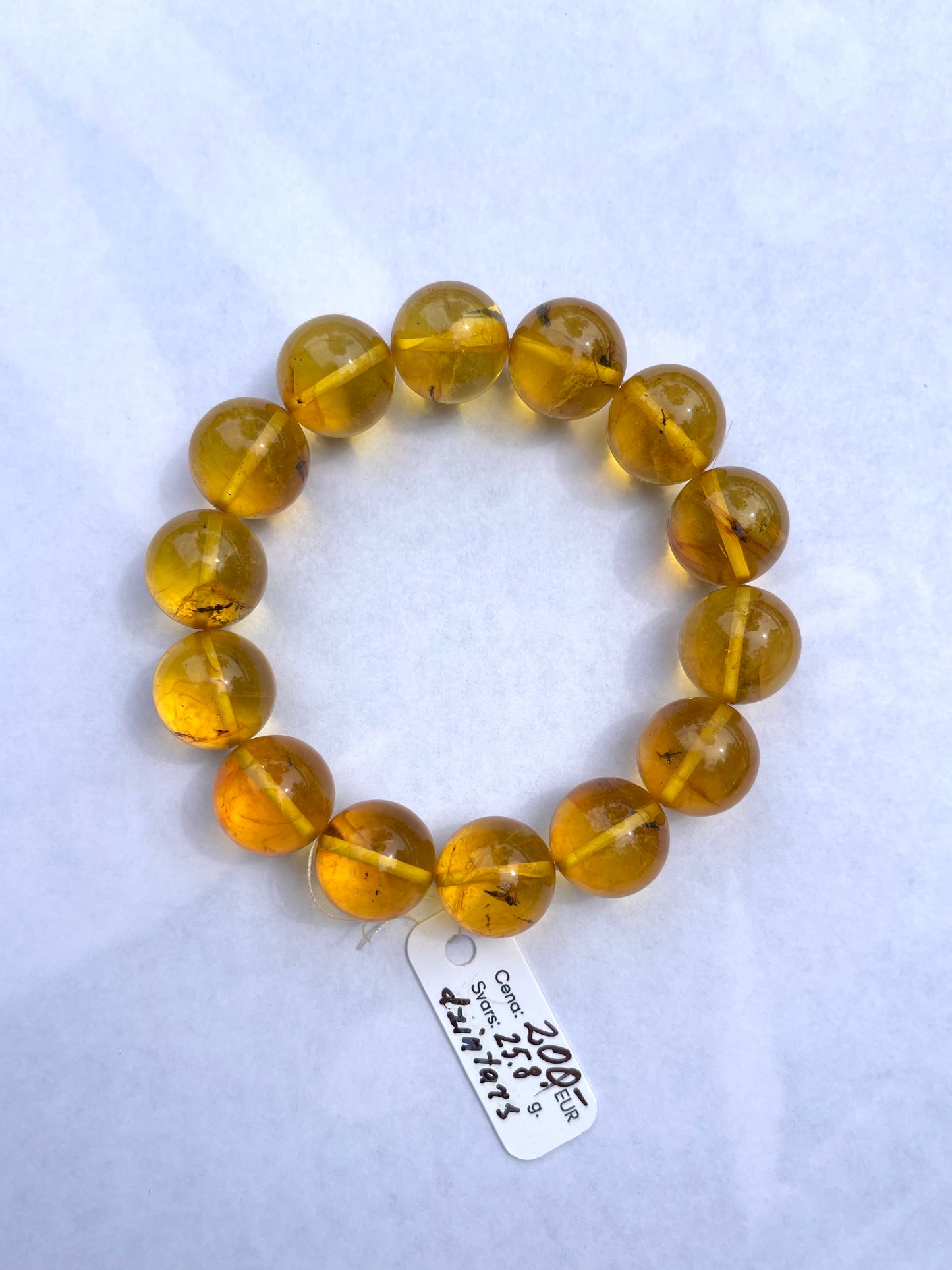Amber Bracelet with Insects