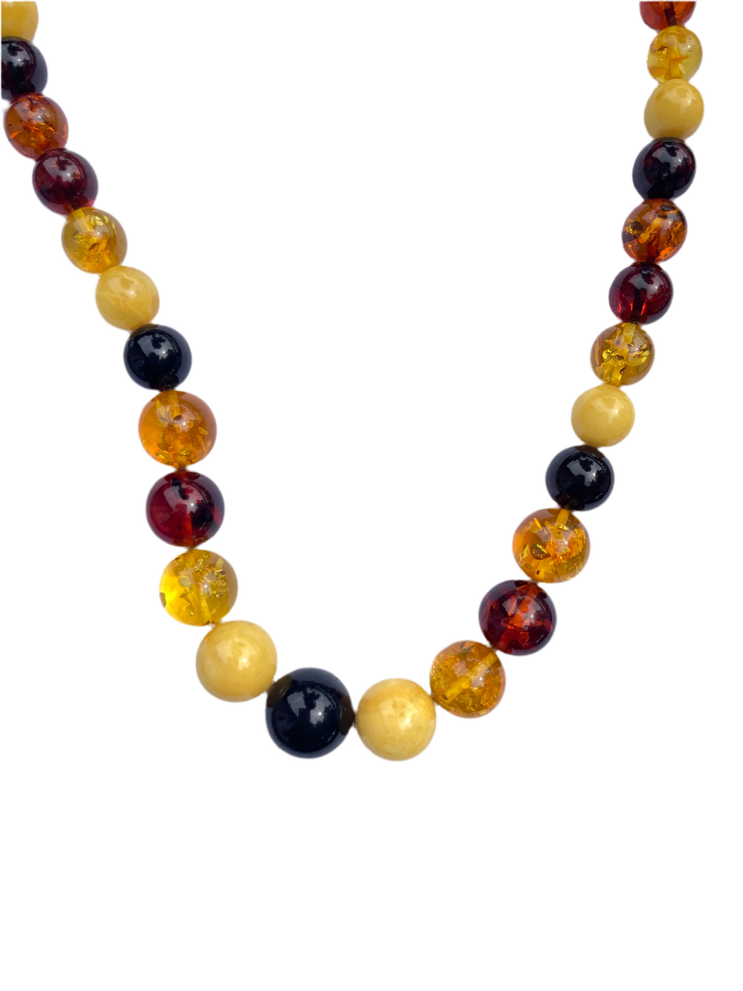 Multicolor Round Amber Necklace
