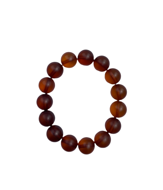 Matte Round Amber Bracelet
