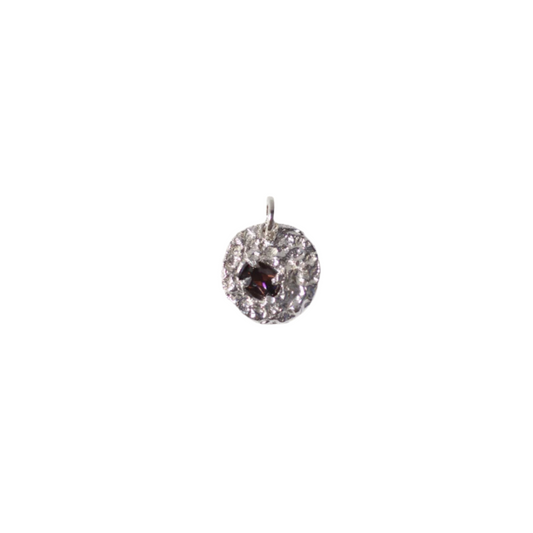 Textured Handmade Silver Pendant Necklace