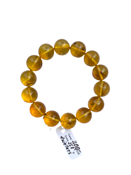 Amber Bracelet with Insects