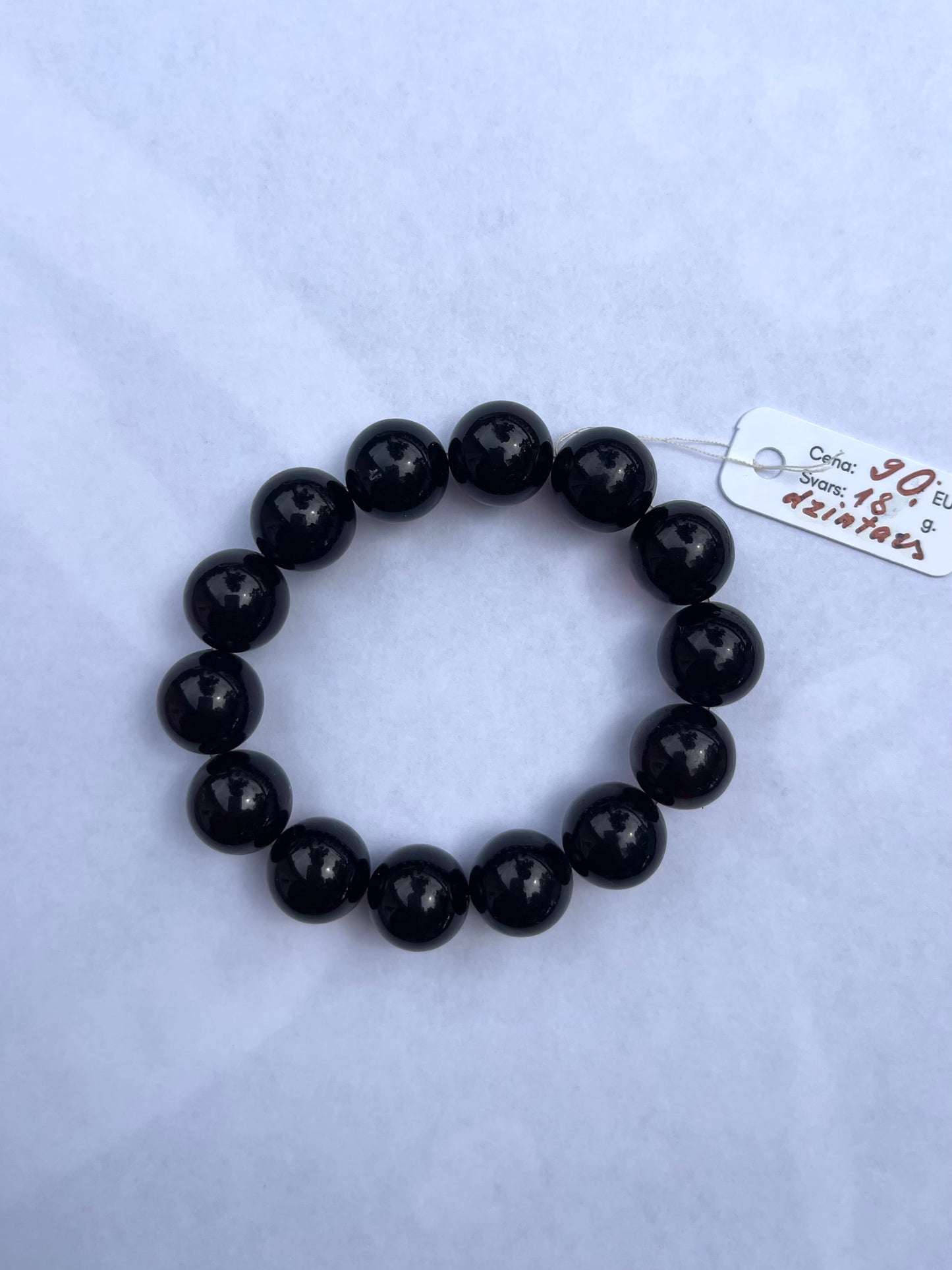 Dark Amber Bracelet with Round Beads