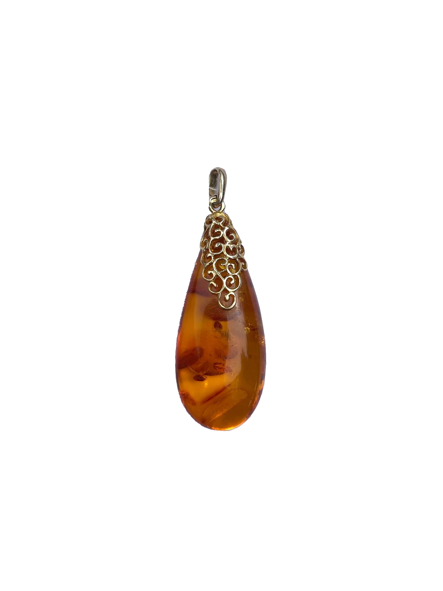 Drop Amber Pendant