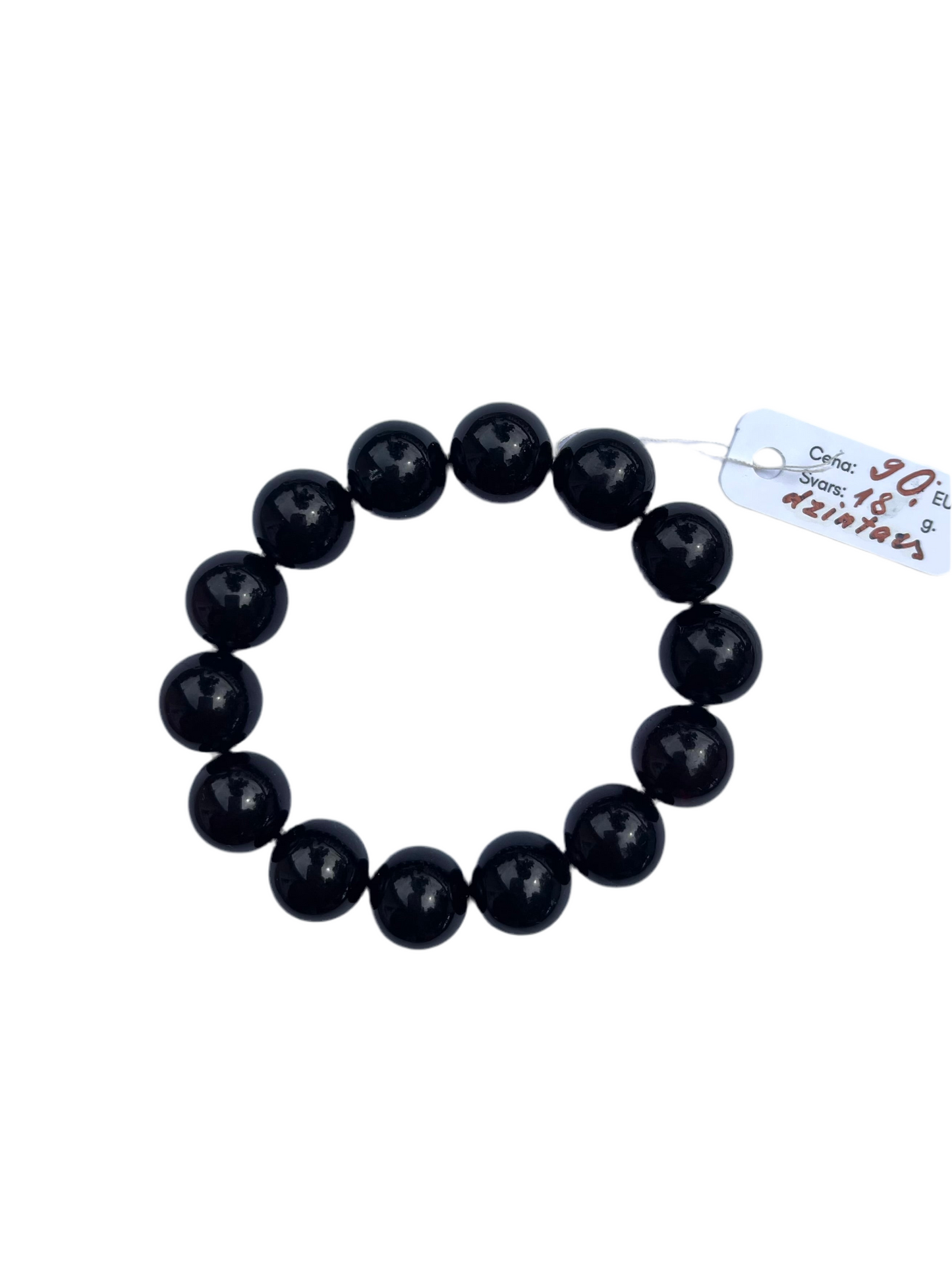 Dark Amber Bracelet with Round Beads