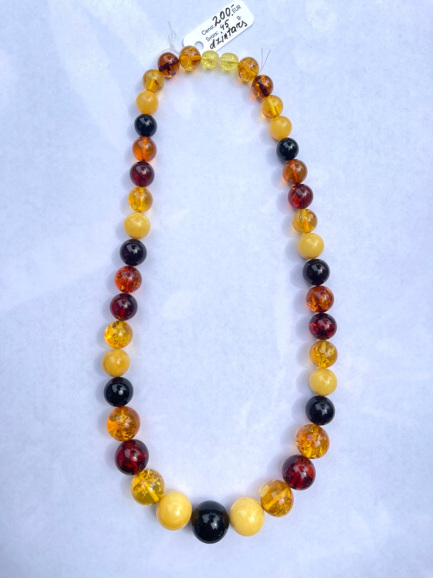 Multicolor Round Amber Necklace
