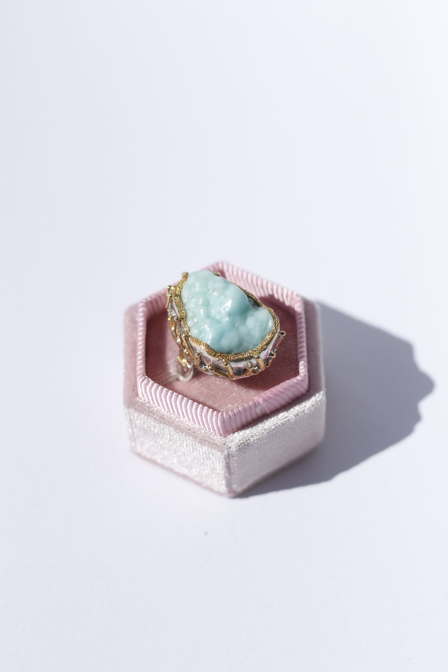 Chunky Larimar Ring
