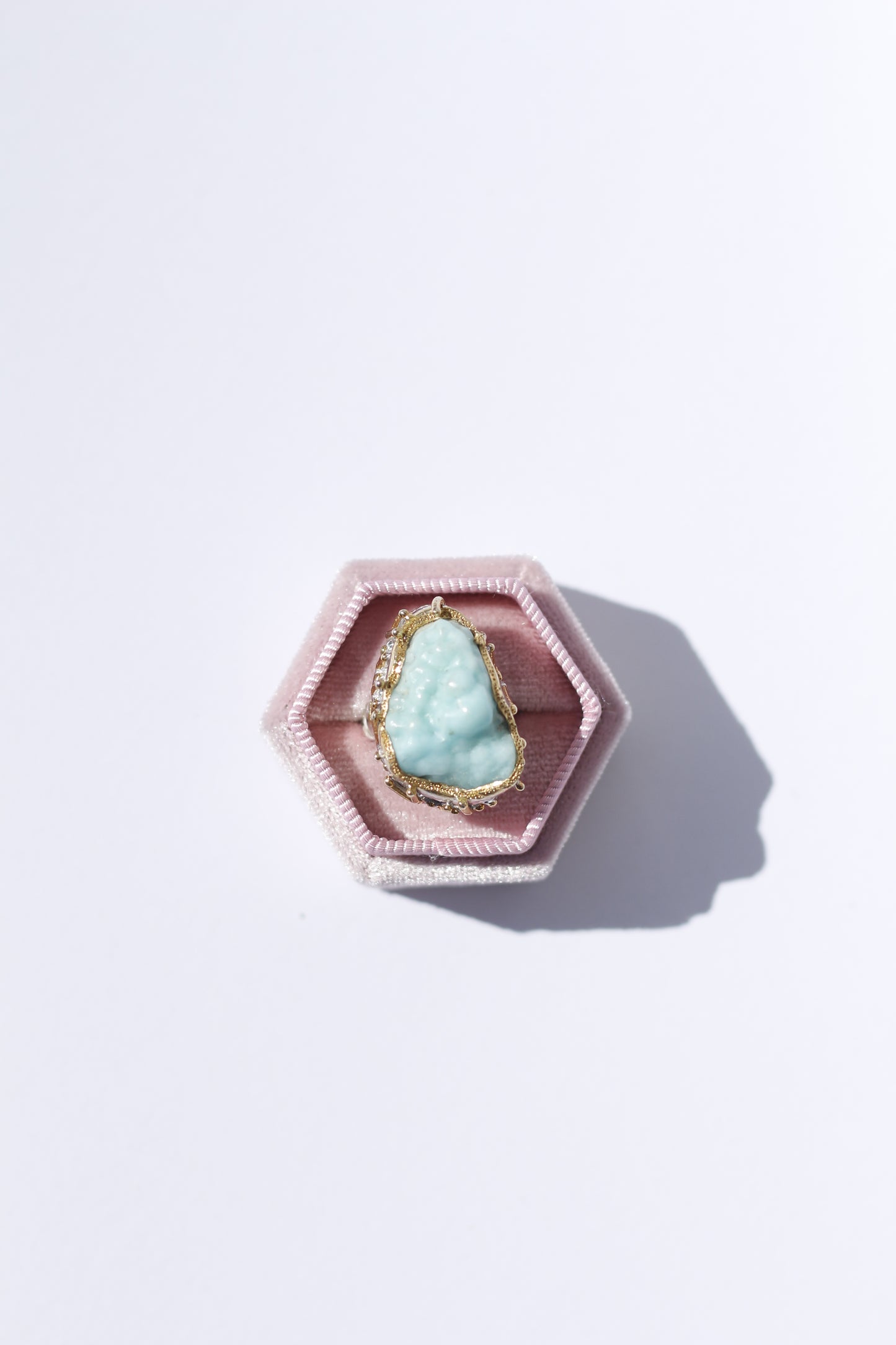 Chunky Larimar Ring