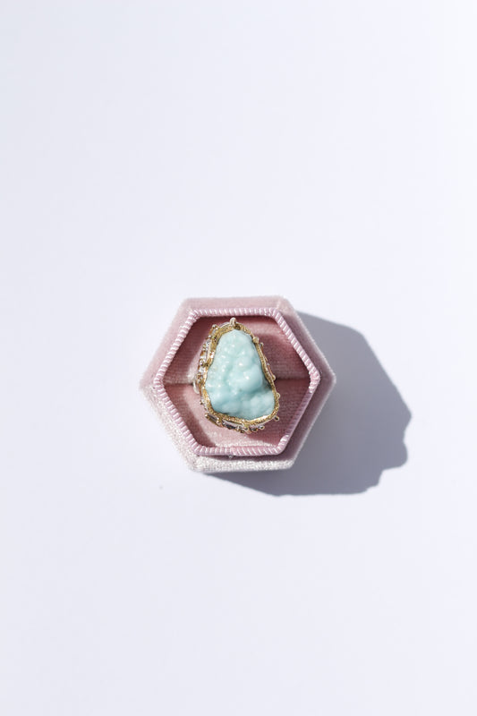 Chunky Larimar Ring