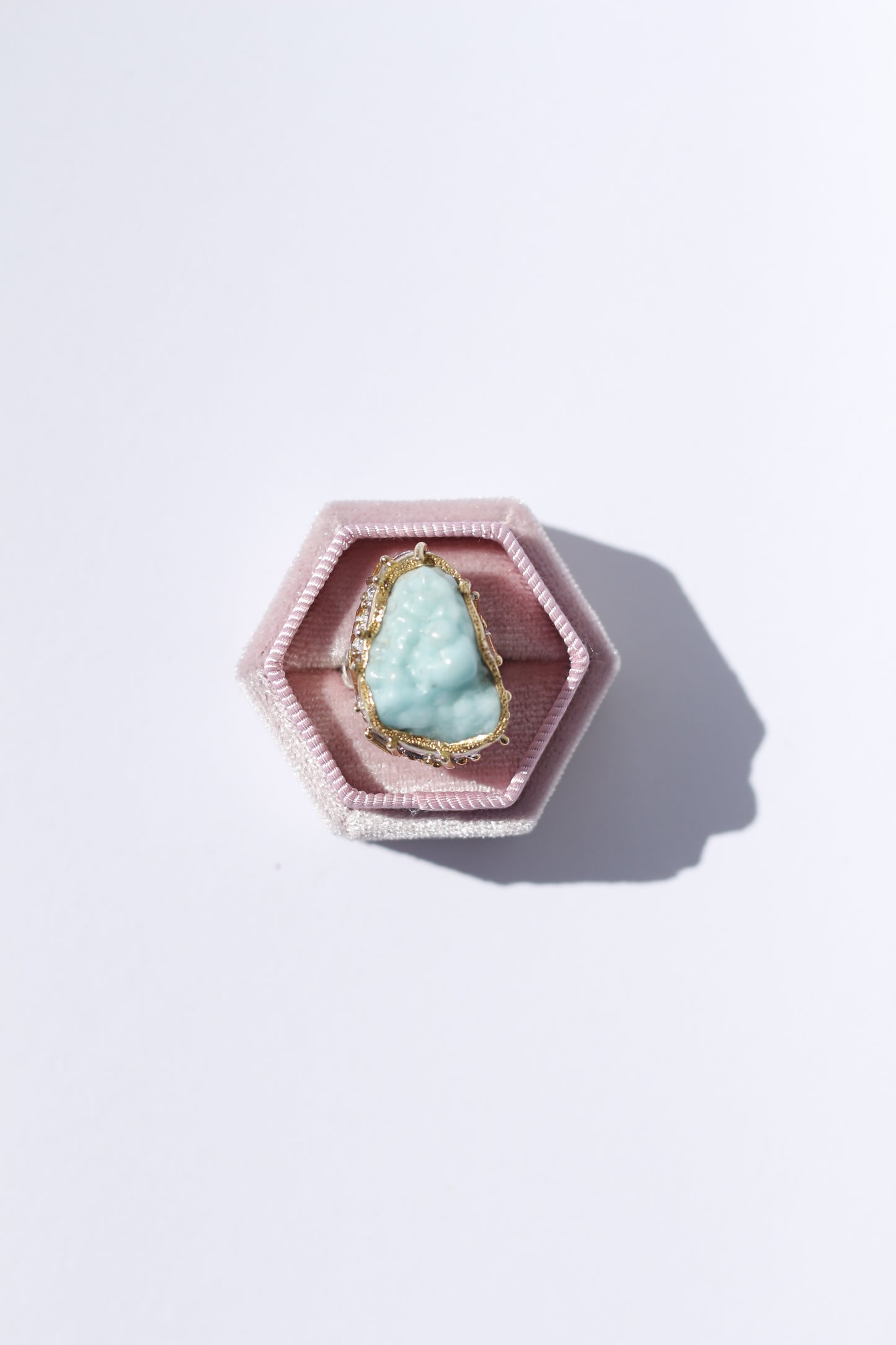 Chunky Larimar Ring