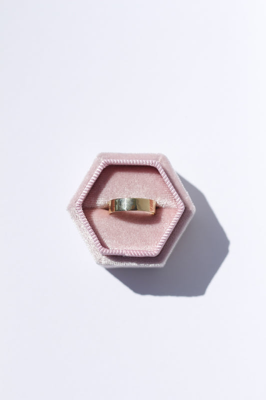 14K Solid Gold Thick Band