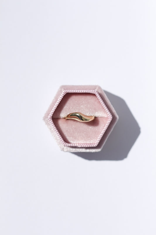 Chunky Wave Ring 14K Solid Gold