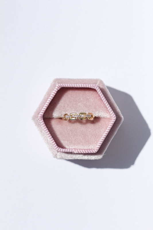 Chain Ring 14K Solid Gold