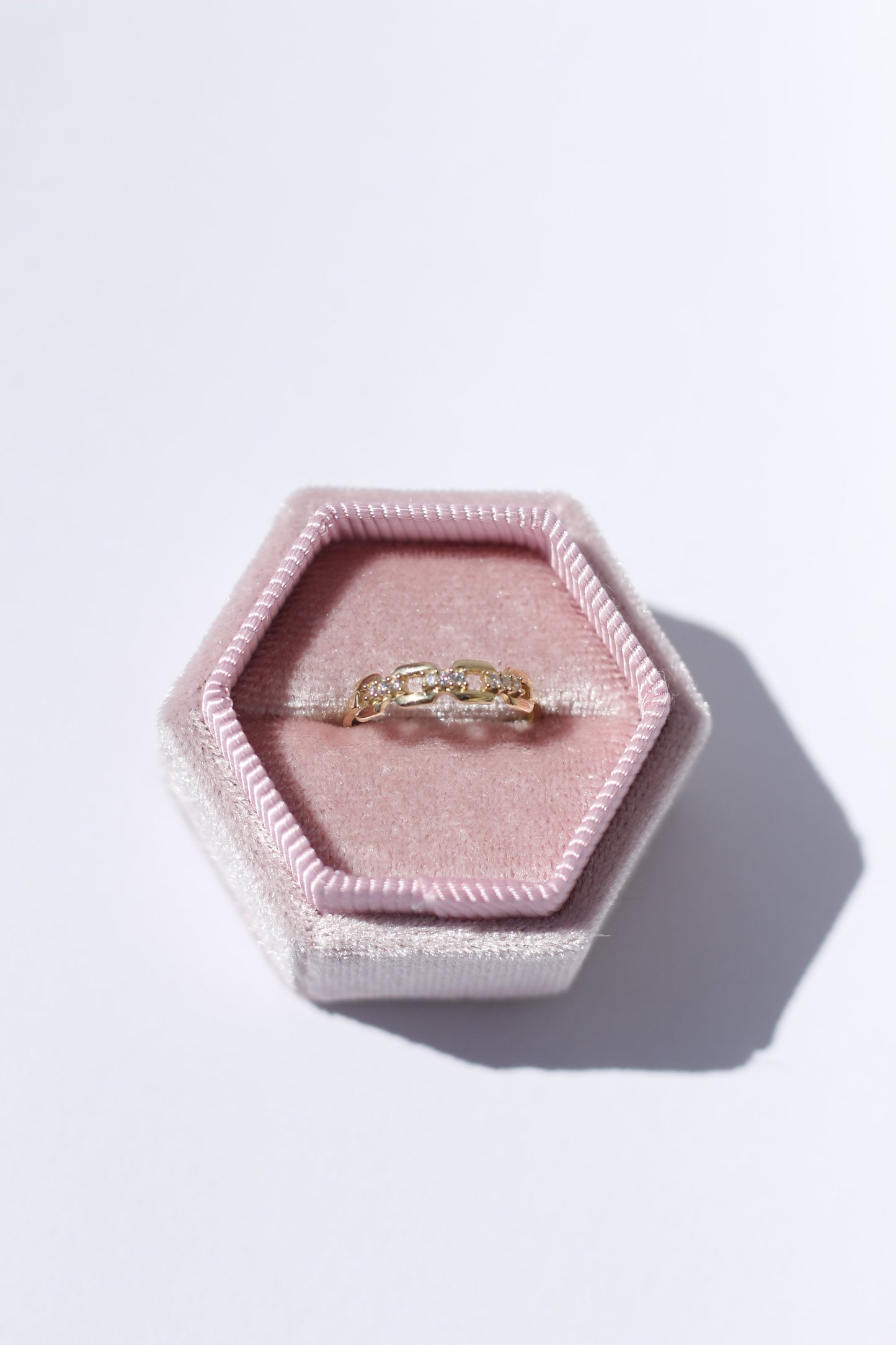 Chain Ring 14K Solid Gold