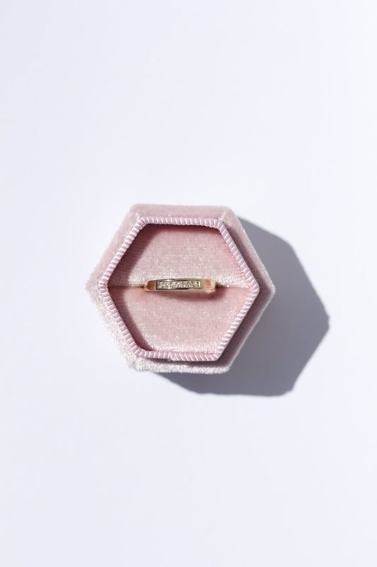 14K Gold Band with Stones in the Middle