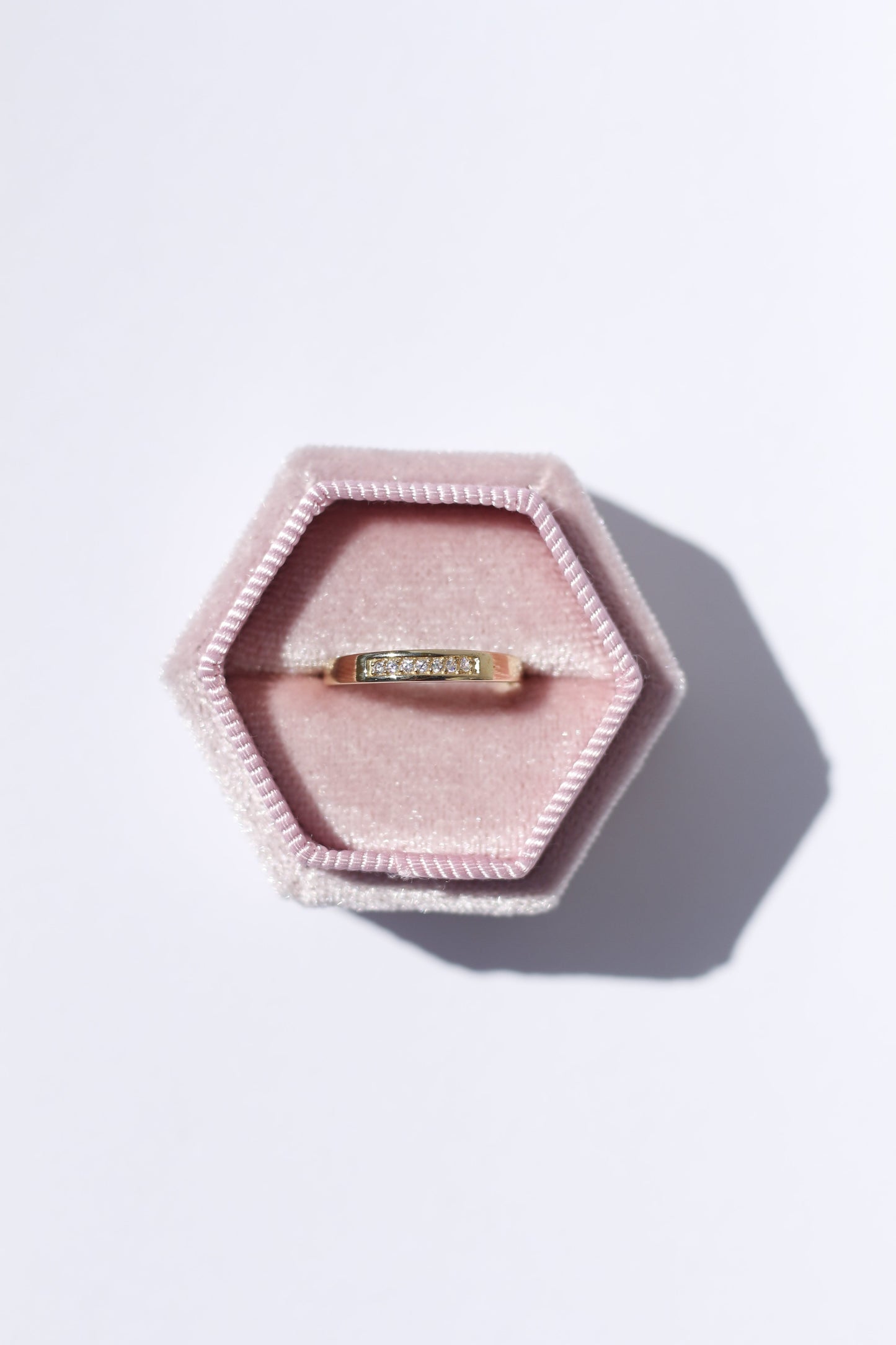 14K Gold Band with Stones in the Middle
