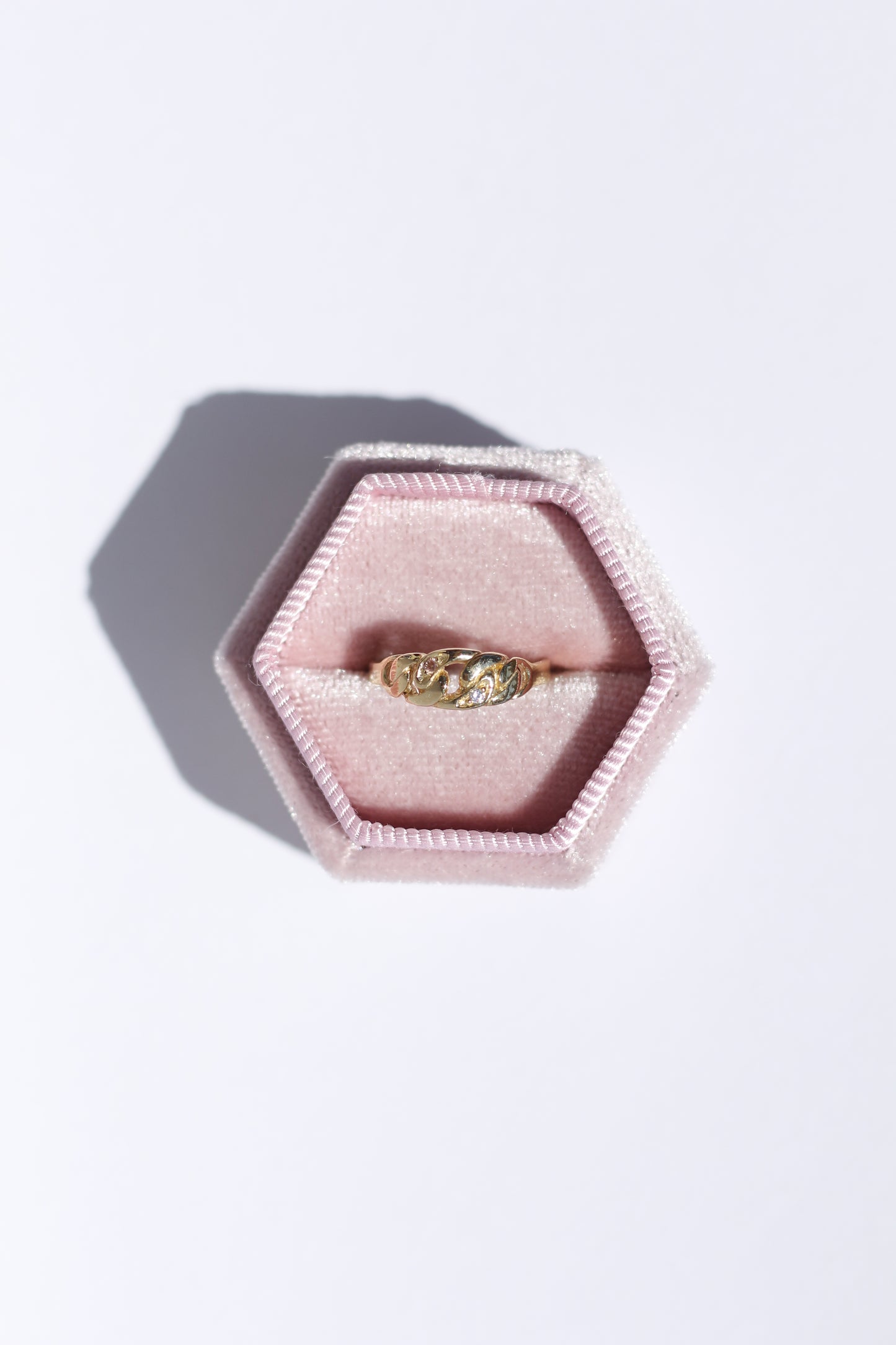 Chain Element 14K Solid Gold Ring