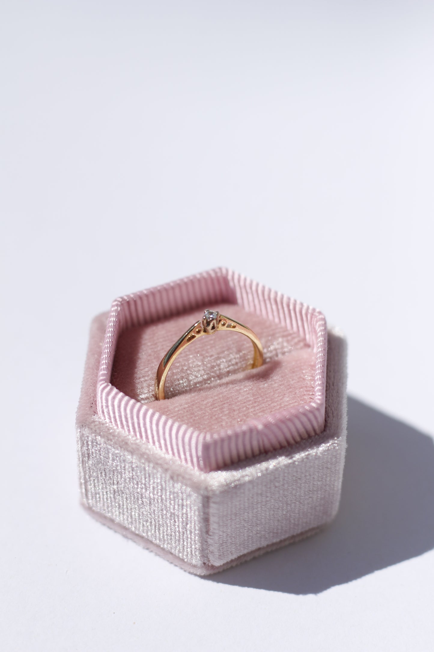 Solid Gold Ring with a Side Detail